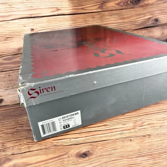 Siren By Mark Nason Sugarhill Festival Boots Leather High Dark Brown 8.5 - Picture 13 of 15